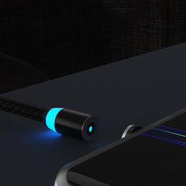 Compatible with Apple , Magnetic Data Cable Breathing Light Magnetic Mobile Phone Charging Cable