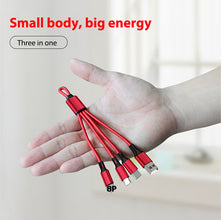 Keychain Three-in-one Data Cable Three-head Charging Cable