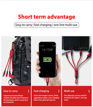 Keychain Three-in-one Data Cable Three-head Charging Cable